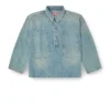 de-priss Bluză Henley din denim în stil utilitar de-priss Bluză Henley din denim în stil utilitar