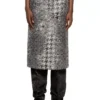de- rathian-fsh Fustă midi din denim jacquard Prince of Wales de- rathian-fsh Fustă midi din denim jacquard Prince of Wales