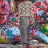 de- rathian-fsh Fustă midi din denim jacquard Prince of Wales de- rathian-fsh Fustă midi din denim jacquard Prince of Wales