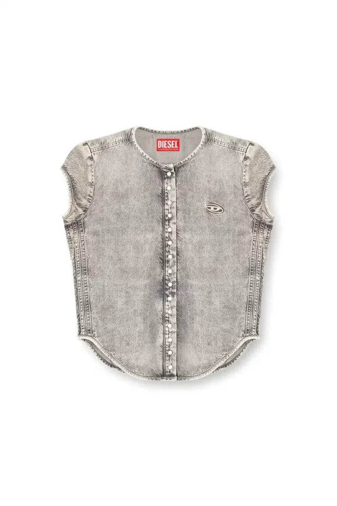 de-roset-s Cămașă din denim cu mâneci scurte și dungi atletice de-roset-s Cămașă din denim cu mâneci scurte și dungi atletice