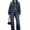 de-sanderz jogg Jacheta JoggJeans cu guler înalt de-sanderz jogg Jacheta JoggJeans cu guler înalt