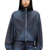 de-sanderz jogg Jacheta JoggJeans cu guler înalt de-sanderz jogg Jacheta JoggJeans cu guler înalt