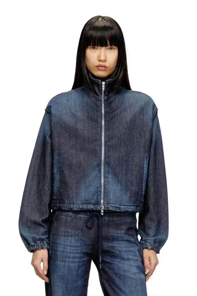 de-sanderz jogg Jacheta JoggJeans cu guler înalt de-sanderz jogg Jacheta JoggJeans cu guler înalt