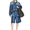 de-sire-short Pantaloni scurți din denim cu efect contrastant de-sire-short Pantaloni scurți din denim cu efect contrastant