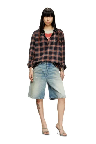 de-sire-short Pantaloni scurți din denim cu efect uzat