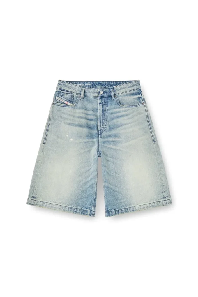 de-sire-short Pantaloni scurți din denim cu efect uzat de-sire-short Pantaloni scurți din denim cu efect uzat