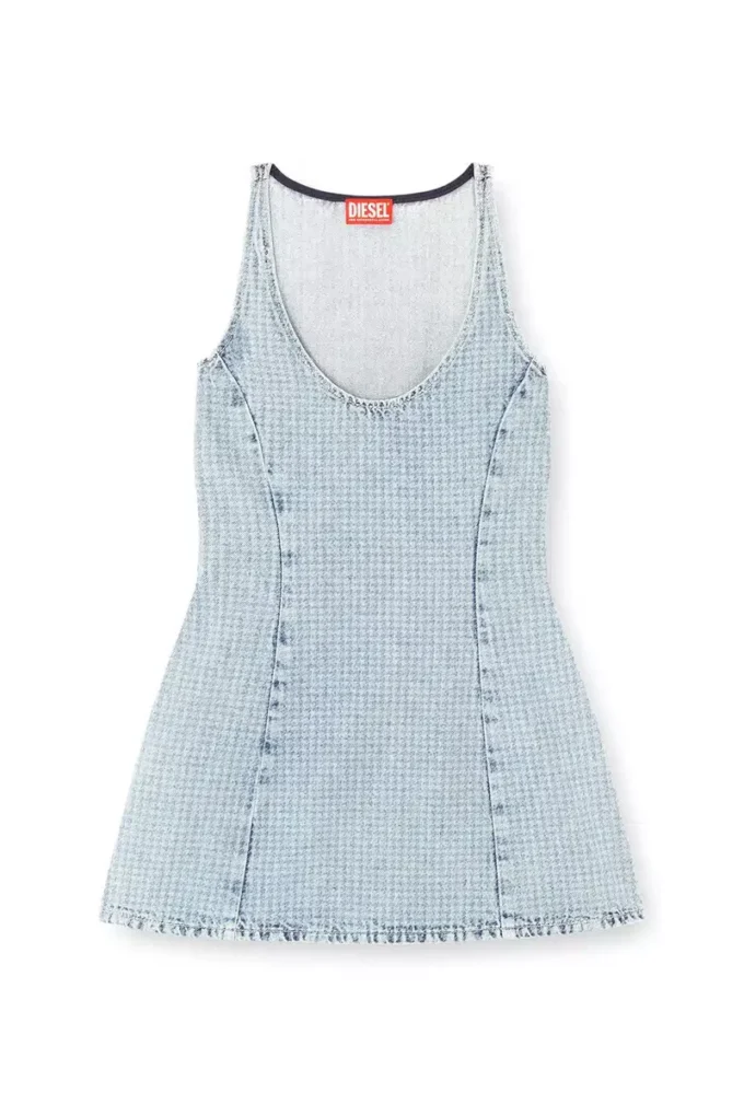 de-sweeney-s1 Rochie scurtă din denim cu imprimeu houndstooth și cristale de-sweeney-s1 Rochie scurtă din denim cu imprimeu houndstooth și cristale