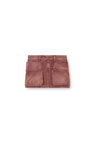 de-ton Fustă mini din denim cu buzunare aplicate