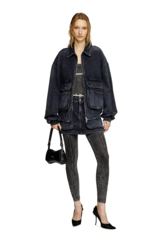 de-ton Fustă mini din denim cu țesătură batavia