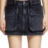 de-ton Fustă mini din denim cu țesătură batavia de-ton Fustă mini din denim cu țesătură batavia