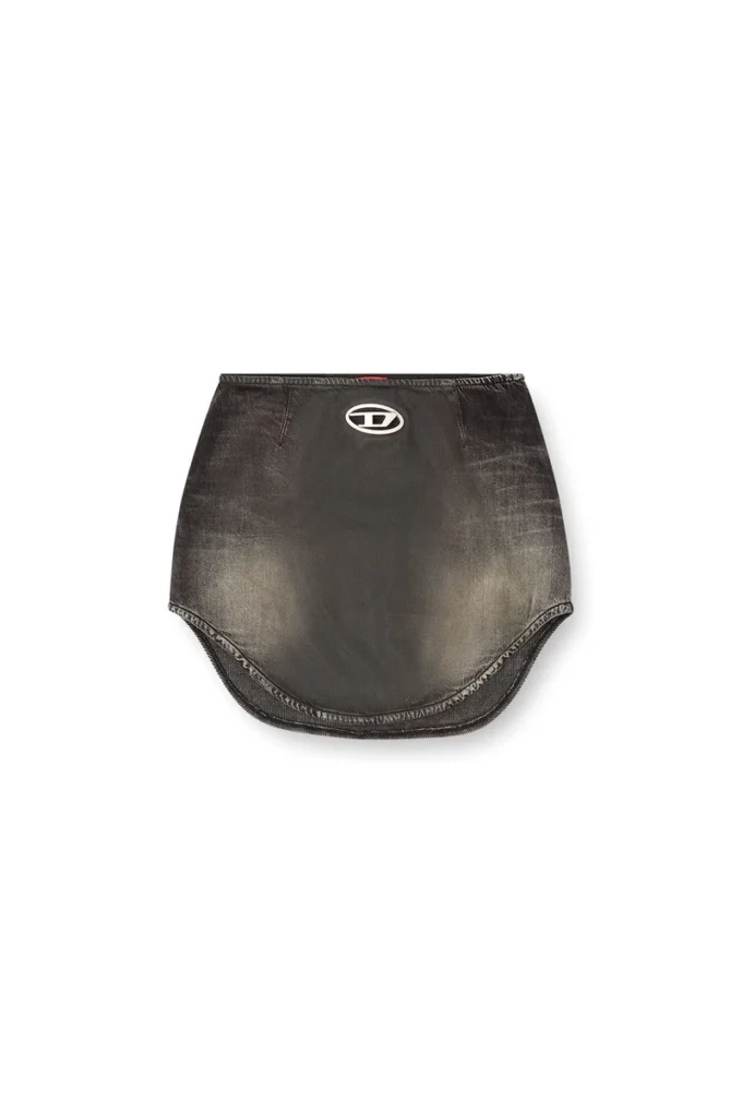de-vany-s Fustă mini din denim cu logo Oval D de-vany-s Fustă mini din denim cu logo Oval D