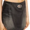 de-vany-s Fustă mini din denim cu logo Oval D de-vany-s Fustă mini din denim cu logo Oval D