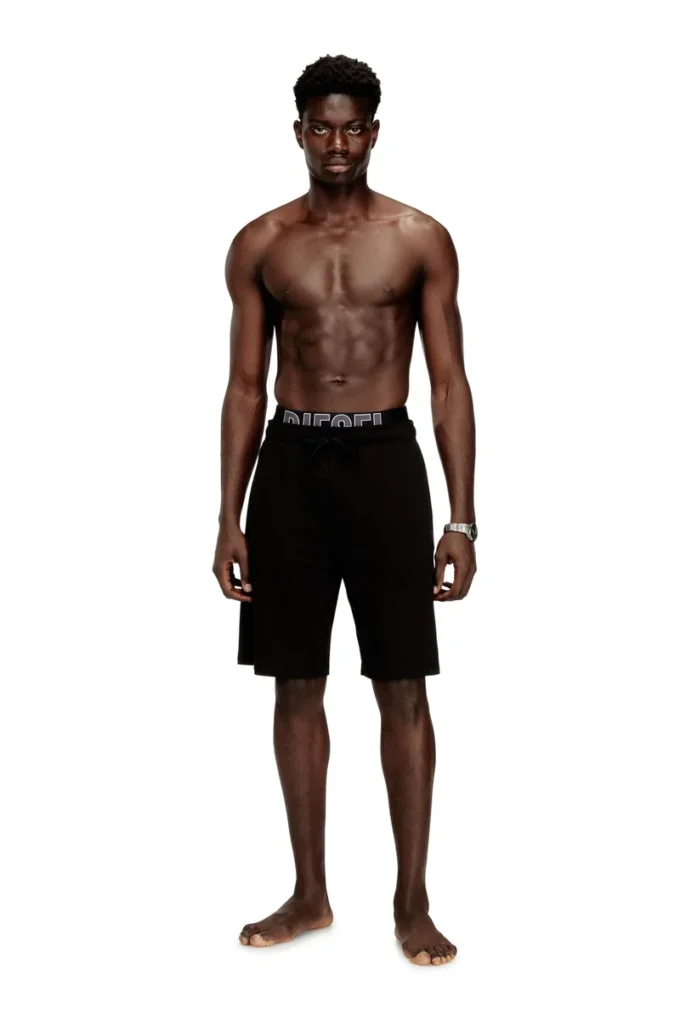 devin-d-pop Pantaloni scurți de casă din bumbac cu logo Diesel devin-d-pop Pantaloni scurți de casă din bumbac cu logo Diesel