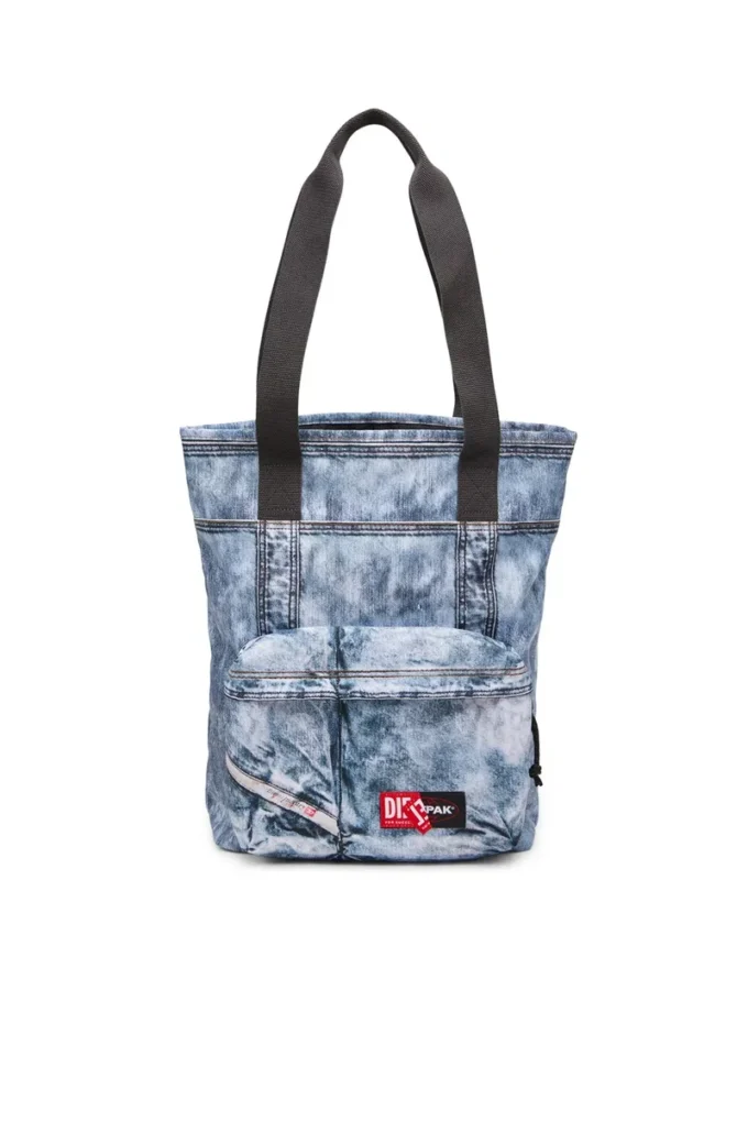 Diesel tote Geantă tote din denim trompe l’oeil Diesel tote Geantă tote din denim trompe l’oeil