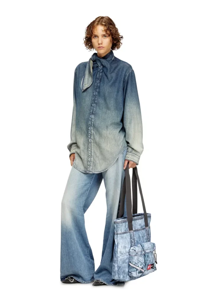 Diesel tote Geantă tote din denim trompe l’oeil Diesel tote Geantă tote din denim trompe l’oeil