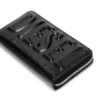dsl 3d -continental zip l Portofel lung cu fermoar din piele cu logo în relief