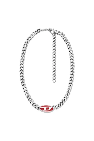 dx1446 Colier cu lanț din email roșu