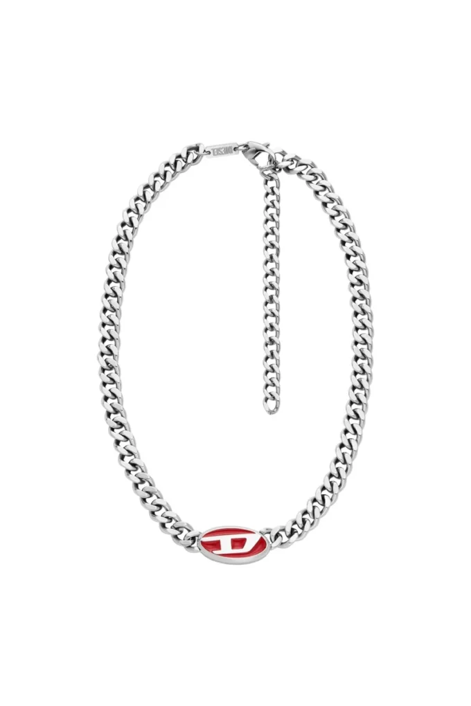 dx1446 Colier cu lanț din email roșu dx1446 Colier cu lanț din email roșu