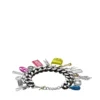 dx1524 bijuterie Brățară cu lanț și charm din oțel inoxidabil negru