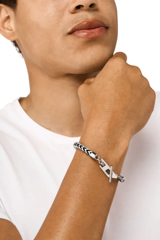 dx1540040 Brățară cu lanț țesut din oțel inoxidabil
