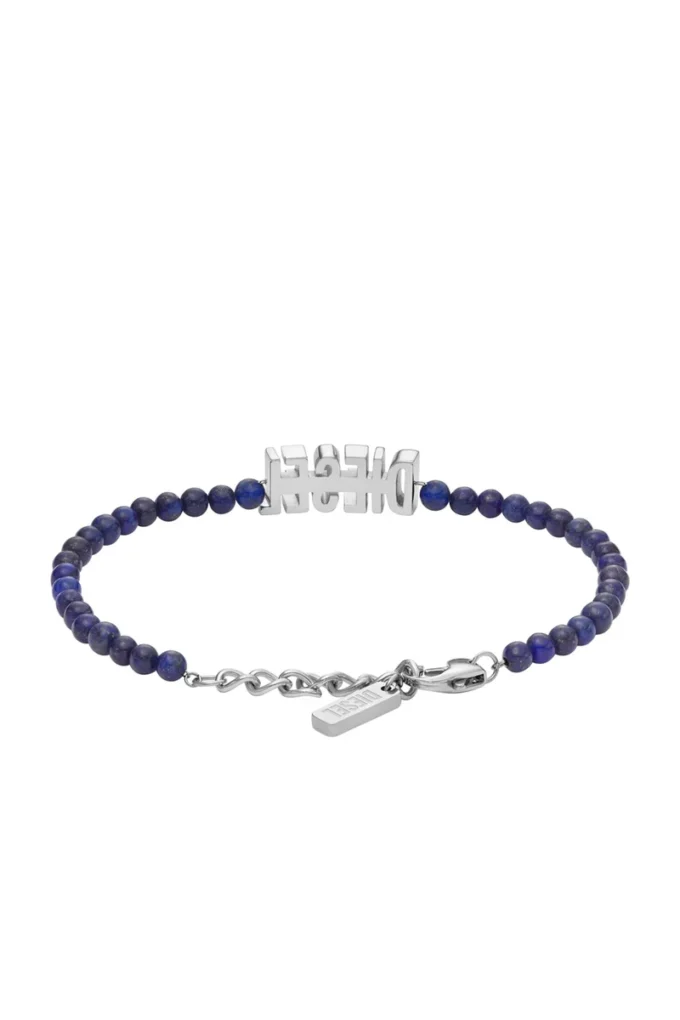 dx1544040 bijuterie Brățară cu mărgele din agat albastru