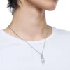 dx1625040 bijuterii Colier cu pandantiv din oțel inoxidabil cu logo d