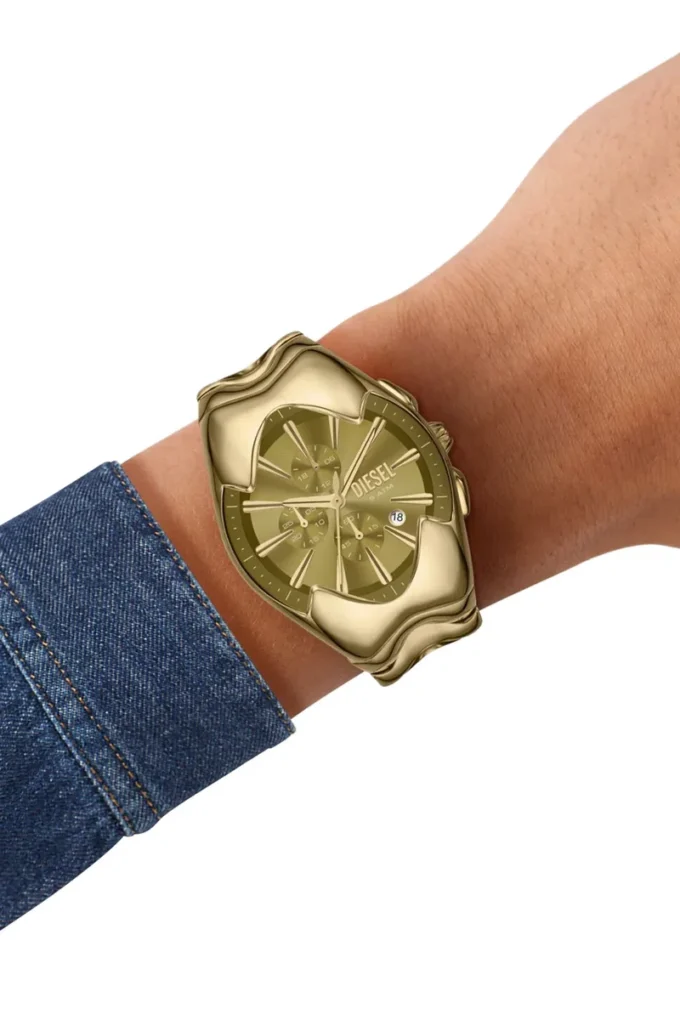 dz4681 Diesel Mercurial Chronograph din oțel inoxidabil auriu