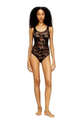 ezzy-utlt Body din nailon cu design din dantelă