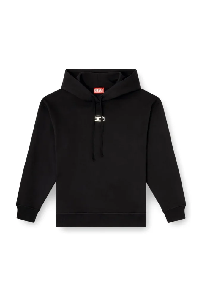 f-buxt-hood-od Hanorac cu logo oval D cu efect metalic f-buxt-hood-od Hanorac cu logo oval D cu efect metalic