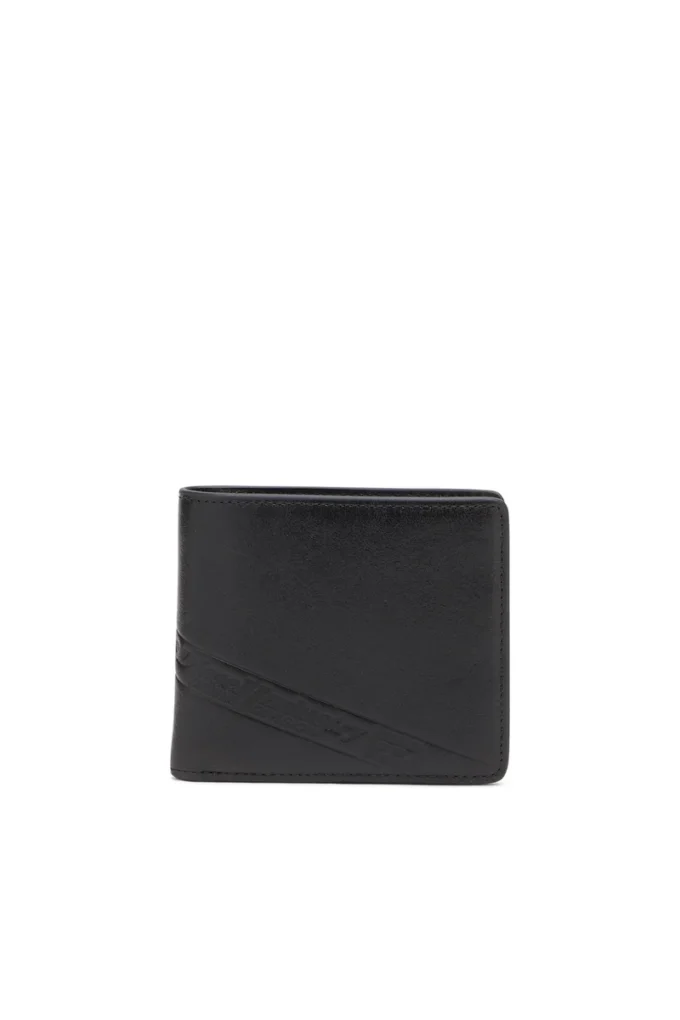 flag-d bi-fold coin s 3d Portofel din piele cu două compartimente și logo în relief