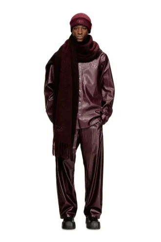 fr-p-arten Pantaloni cu logo în culoarea burgund