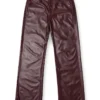 fr-p-lain Pantaloni burgund din țesătură acoperită fr-p-lain Pantaloni burgund din țesătură acoperită