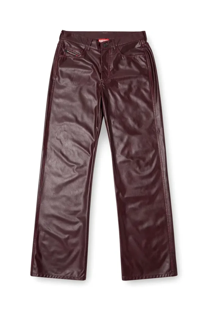 fr-p-lain Pantaloni burgund din țesătură acoperită fr-p-lain Pantaloni burgund din țesătură acoperită