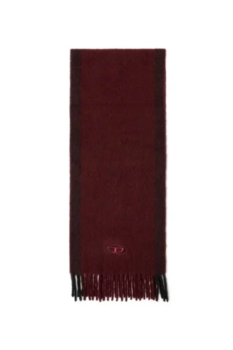 fr-s-olid Eșarfă din lână jacquard în culoarea burgund