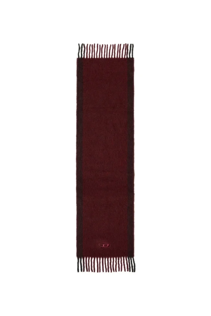 fr-s-olid Eșarfă din lână jacquard în culoarea burgund