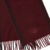 fr-s-olid Eșarfă din lână jacquard în culoarea burgund