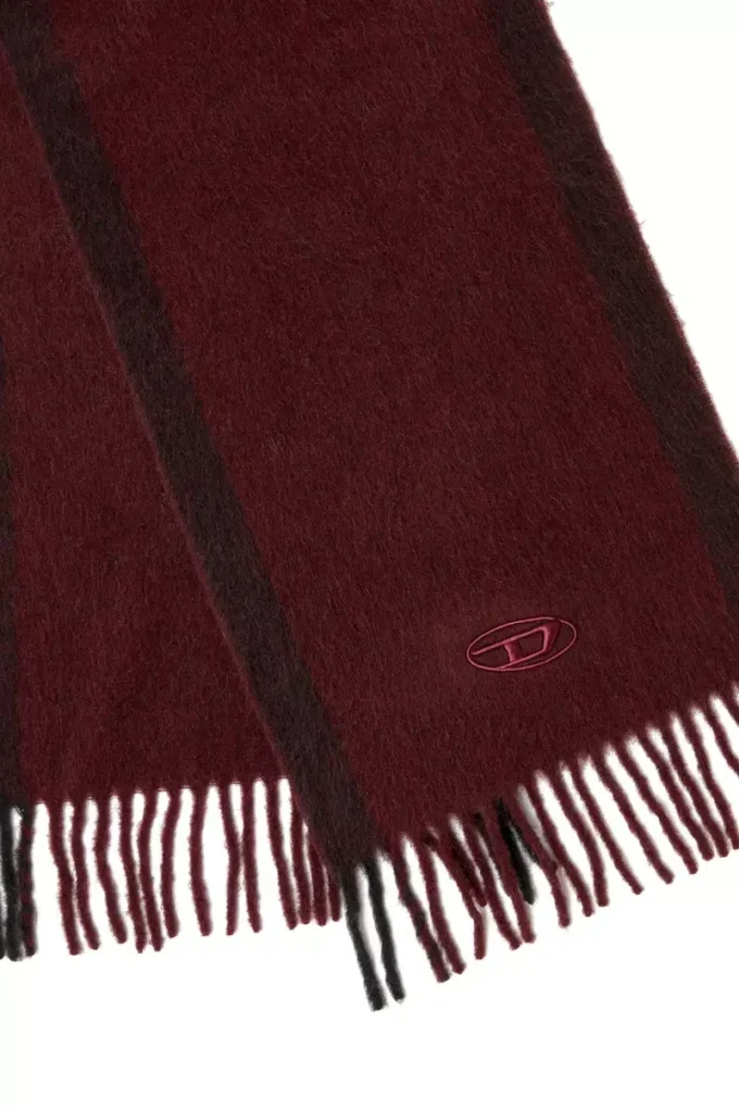 fr-s-olid Eșarfă din lână jacquard în culoarea burgund