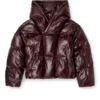 fr-w-myley Jachetă cu glugă și căptușeală din bumbac, în culoarea burgund fr-w-myley Jachetă cu glugă și căptușeală din bumbac, în culoarea burgund