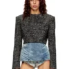 g-crop-g Jachetă scurtă din țesătură bouclé g-crop-g Jachetă scurtă din țesătură bouclé