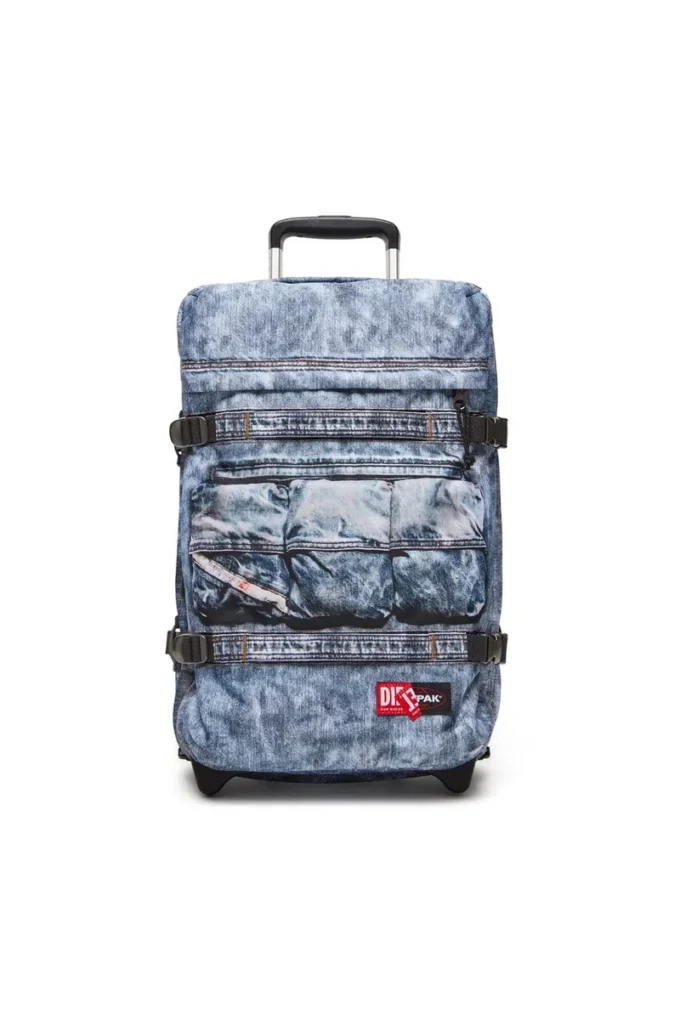 Geantă de cabină Diesel Transit’r din denim trompe l’oeil