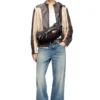 geantă de umăr Diesel Geantă de umăr din denim distrus și CORDURA®