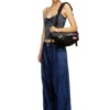 geantă de umăr Diesel Geantă de umăr din denim distrus și CORDURA®