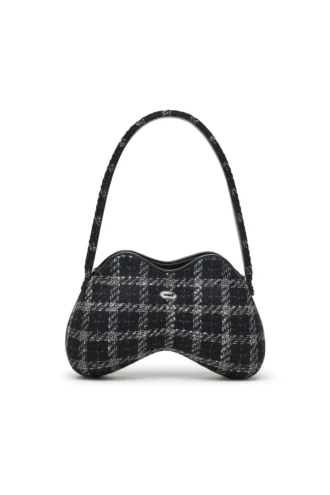 Geantă de umăr Double-D Geantă de umăr Double-D cu motiv houndstooth