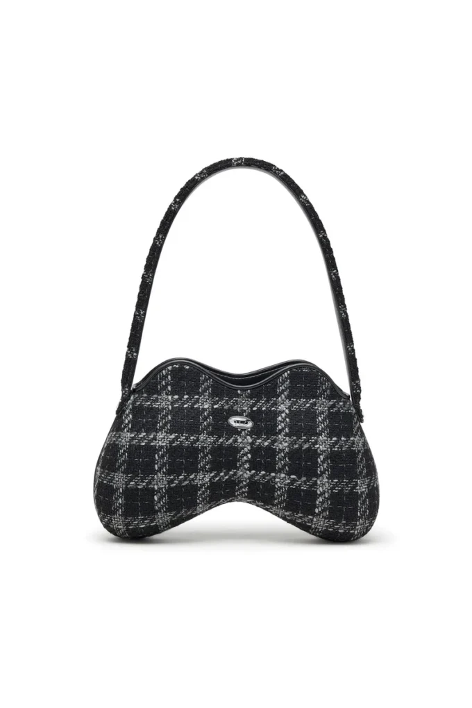 Geantă de umăr Double-D Geantă de umăr Double-D cu motiv houndstooth Geantă de umăr Double-D Geantă de umăr Double-D cu motiv houndstooth