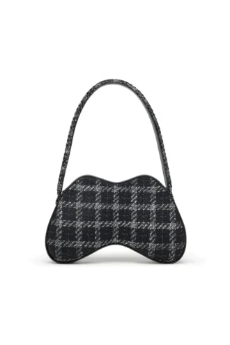 Geantă de umăr Double-D Geantă de umăr Double-D cu motiv houndstooth