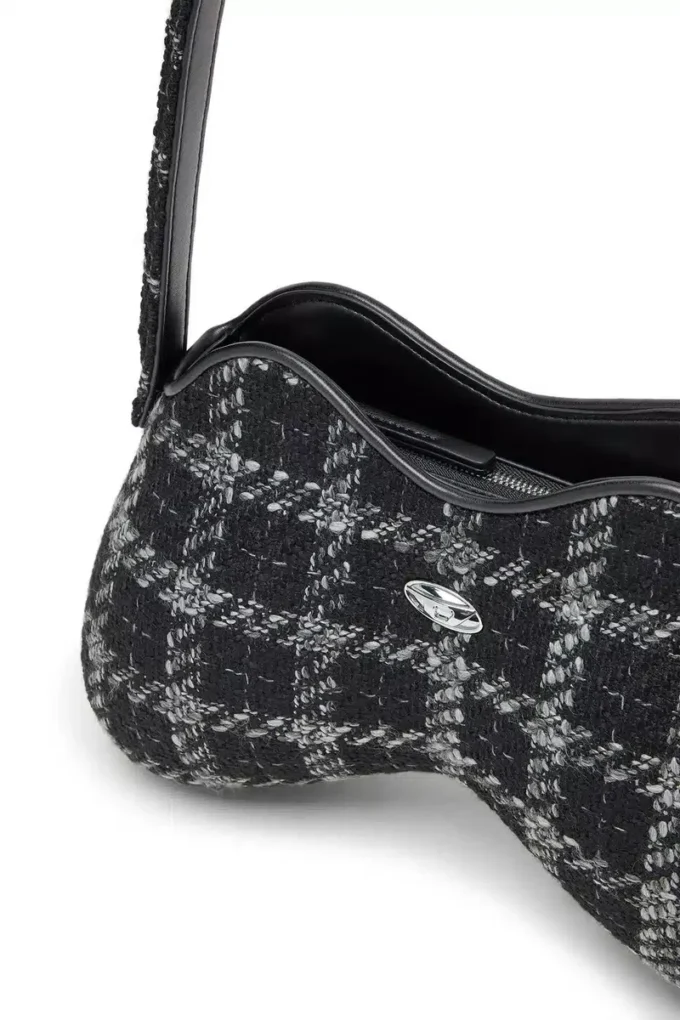 Geantă de umăr Double-D Geantă de umăr Double-D cu motiv houndstooth Geantă de umăr Double-D Geantă de umăr Double-D cu motiv houndstooth