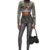 Geantă de umăr Double-D Geantă de umăr Double-D cu motiv houndstooth Geantă de umăr Double-D Geantă de umăr Double-D cu motiv houndstooth