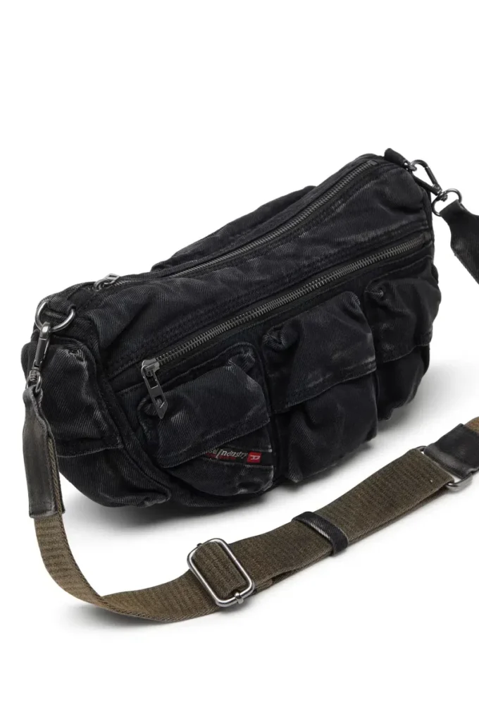 Geantă de umăr multi-pkts x Geantă Multi-Pkts-Multipocket din denim spălat Geantă de umăr multi-pkts x Geantă Multi-Pkts-Multipocket din denim spălat