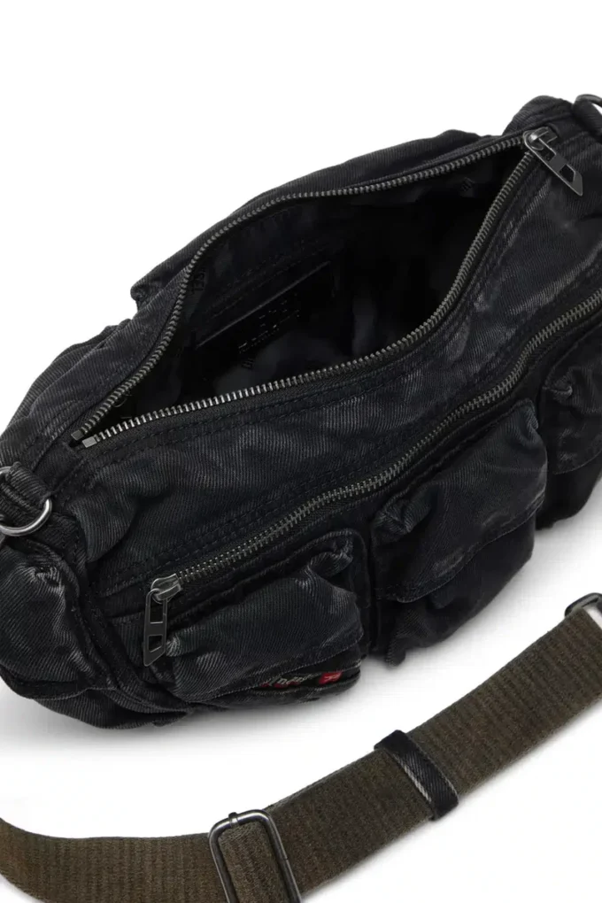 Geantă de umăr multi-pkts x Geantă Multi-Pkts-Multipocket din denim spălat Geantă de umăr multi-pkts x Geantă Multi-Pkts-Multipocket din denim spălat