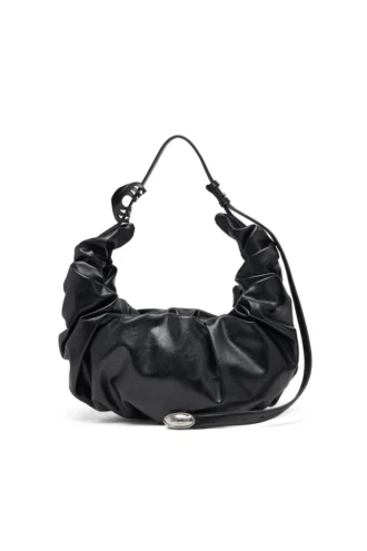 grab-d hobo l Grab-D L-Geantă hobo mare, șifonată, din PU lucios